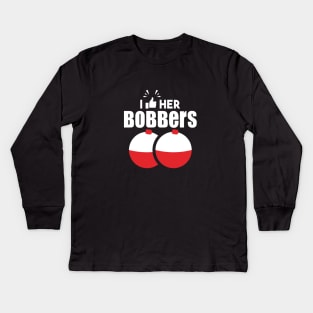 I Like Her Bobbers Fishing Kids Long Sleeve T-Shirt